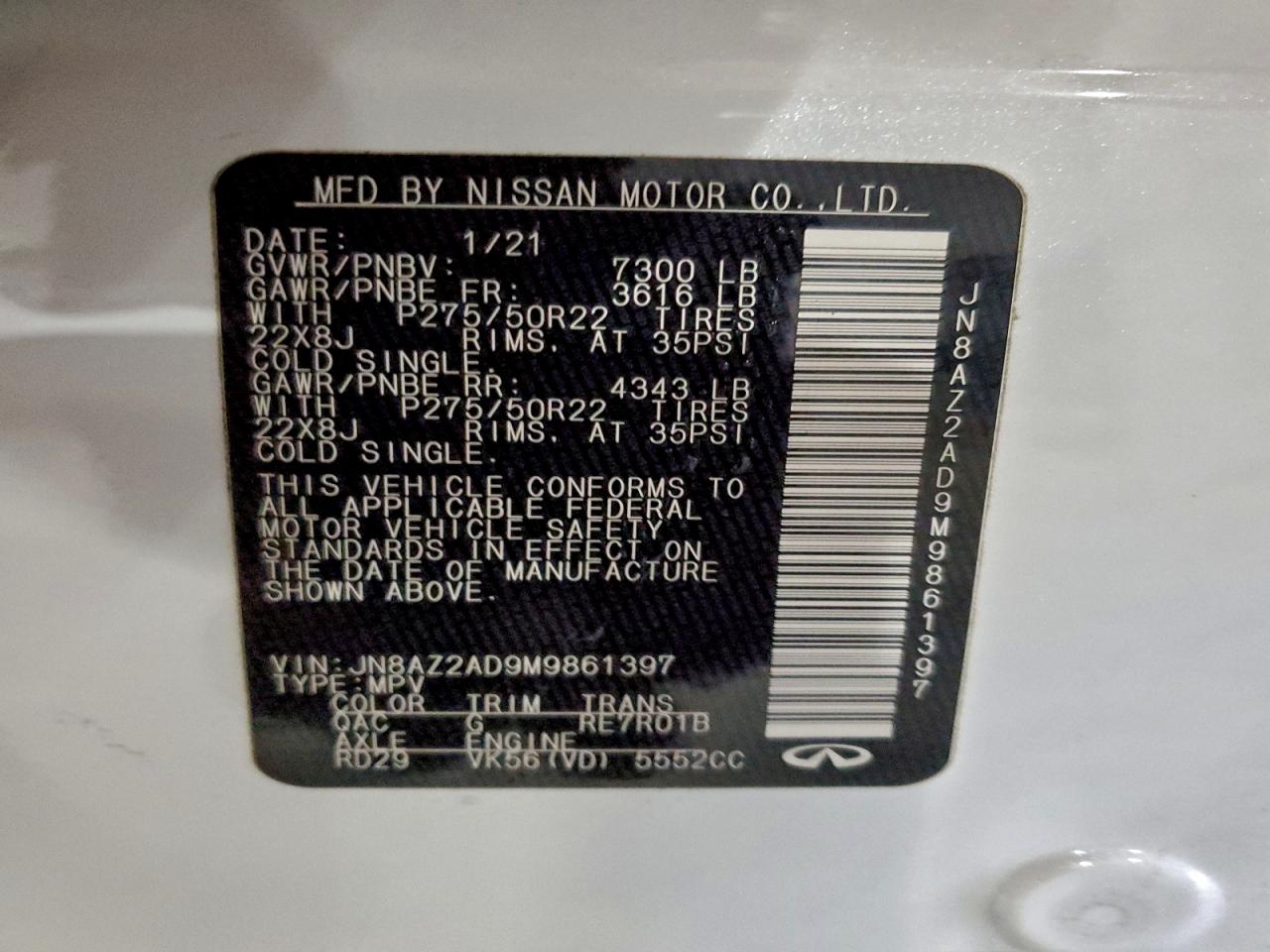 INFINITI Qx Luxe Image 10