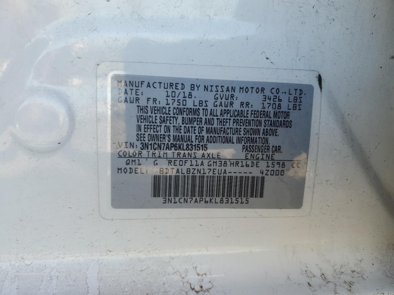 Nissan Versa S Image 7